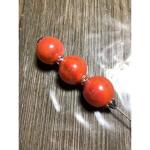 Fuschia Red Bubble Gum Acrylic Bead Stilletto Church Hat Pin